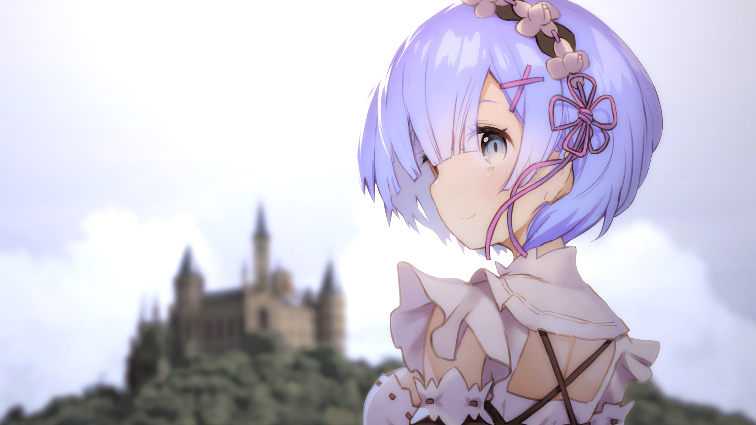 Anime, Anime Girls, Rem , Re Zero, Castle - Rem Re Zero Fanart , HD Wallpaper & Backgrounds