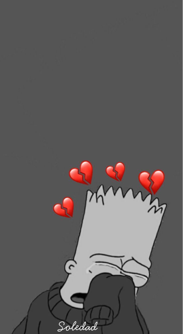 Broken Heart - Simpsons Sad , HD Wallpaper & Backgrounds