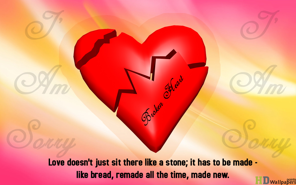 Broken - Broken Heart Sad Valentines Day Quotes (#350124) - Hd Wallpaper & Backgrounds Download