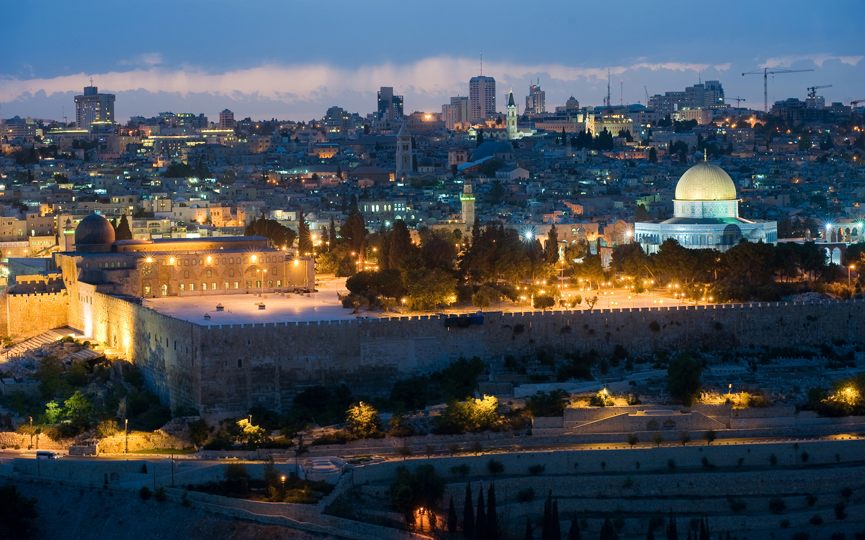 2880 X - Jerusalem At Night , HD Wallpaper & Backgrounds