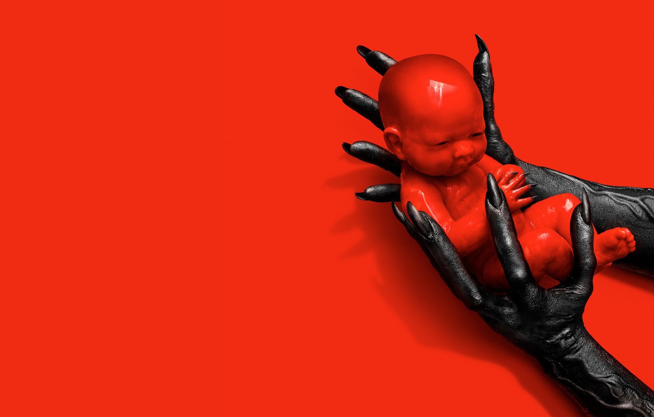 Photo Wallpaper Demon, Red, Blood, Devil, Baby, Evil, - American Horror Story Apocalypse Baby , HD Wallpaper & Backgrounds