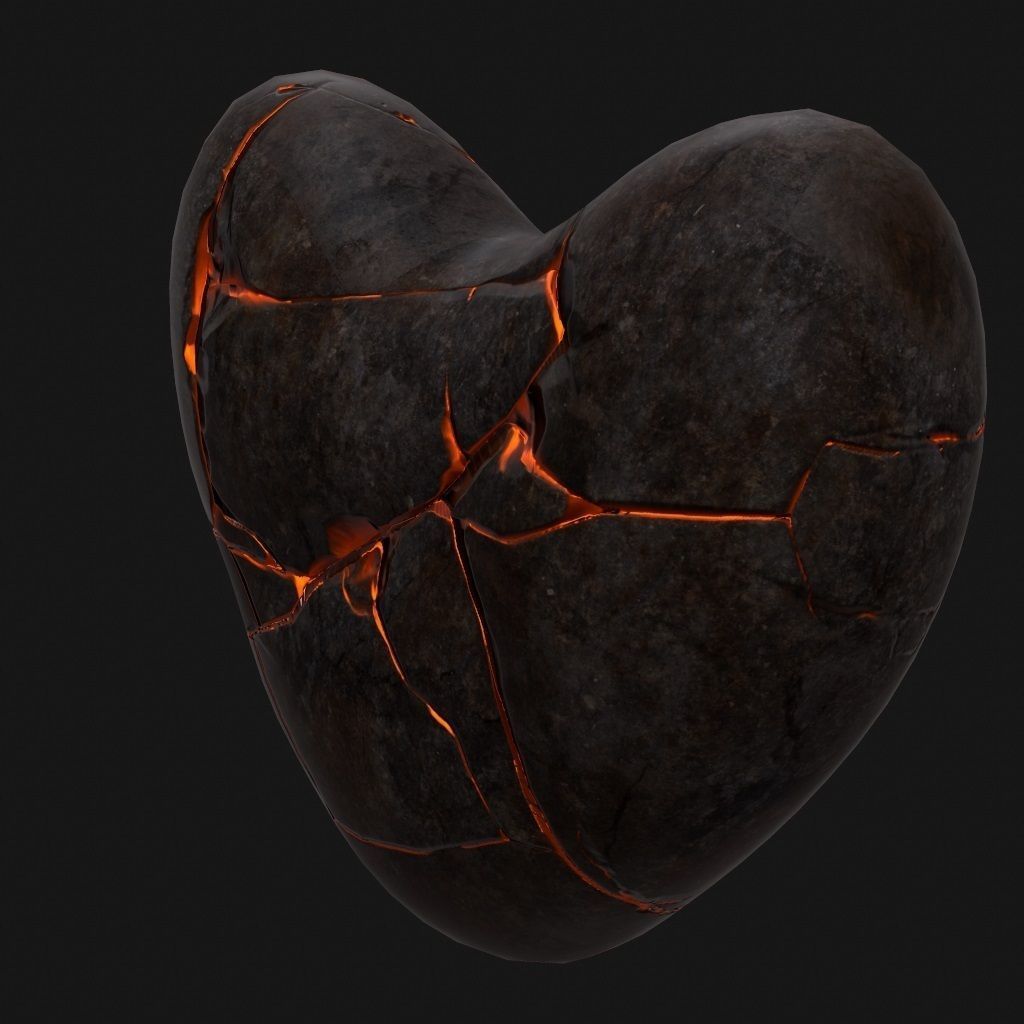 Love/heartbreakes Images Broken Heart 1 3d Model Low - Circle , HD Wallpaper & Backgrounds