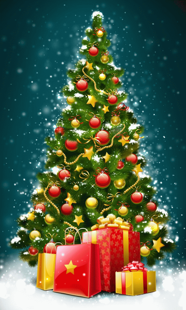 Christmas Wallpaper Android - Beautiful Christmas Tree Animated , HD Wallpaper & Backgrounds