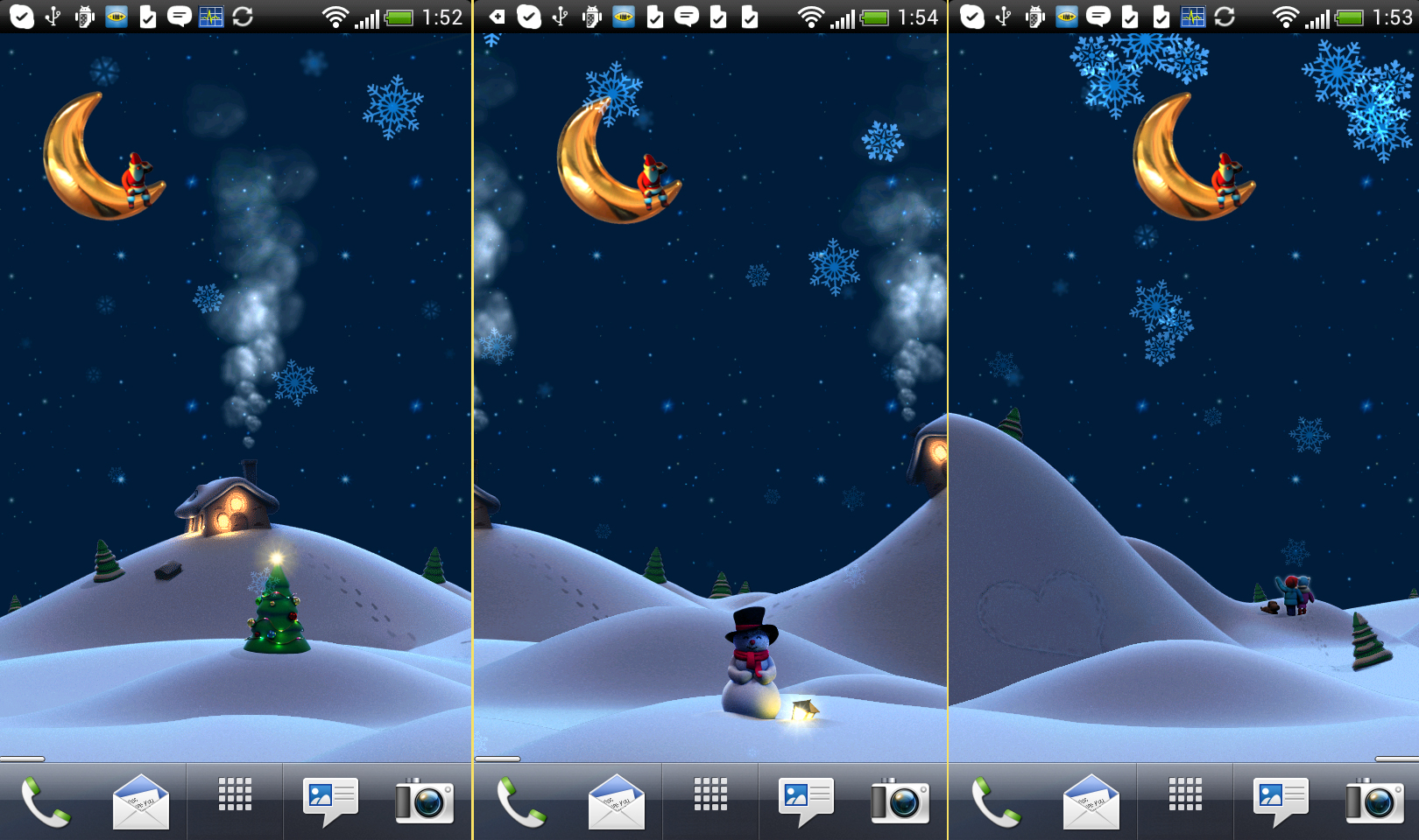 Our Work For Android - Live Christmas Wallpaper For Iphone 5 , HD Wallpaper & Backgrounds