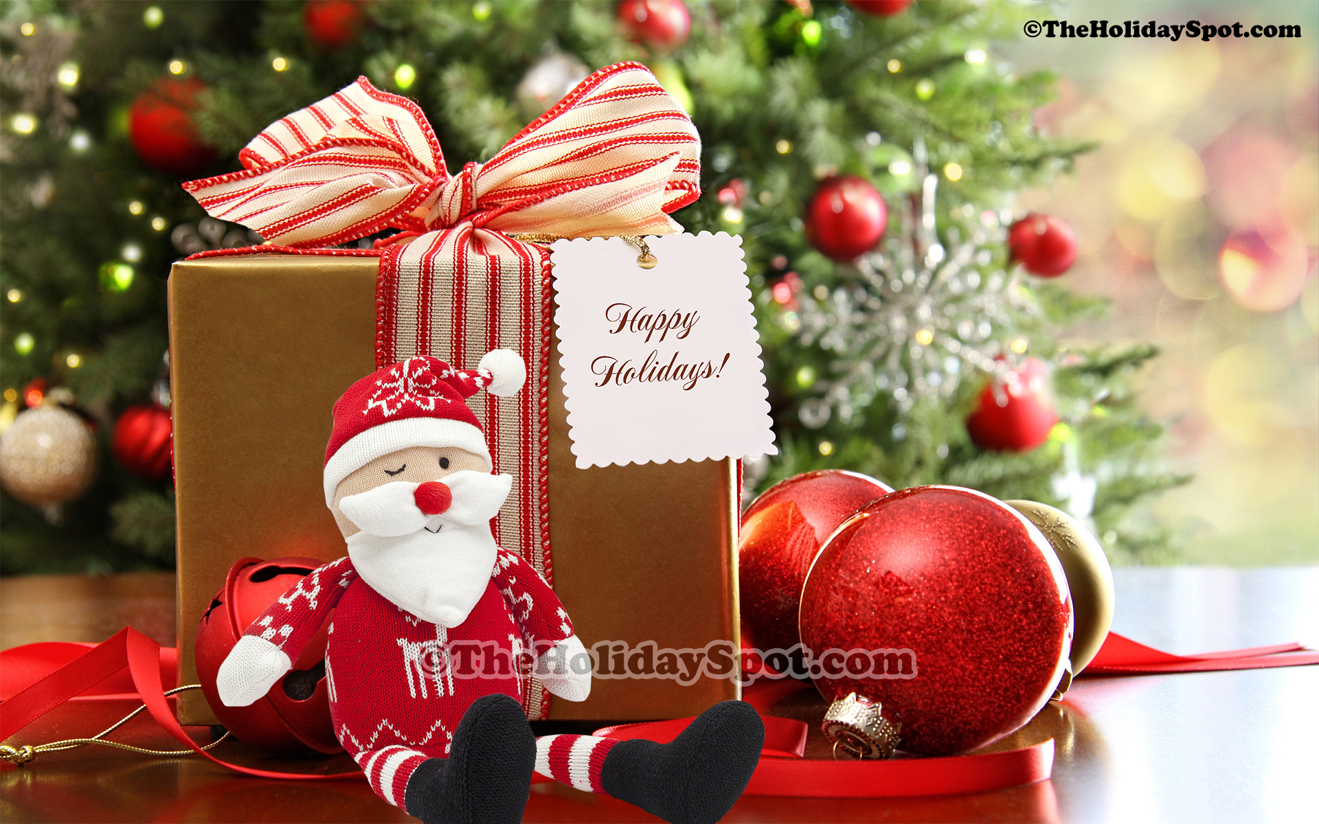 Merry Christmas With Gift , HD Wallpaper & Backgrounds