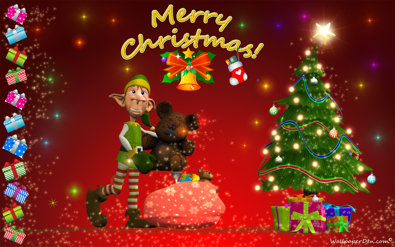 Free Merry Christmas Desktop Wallpaper , HD Wallpaper & Backgrounds