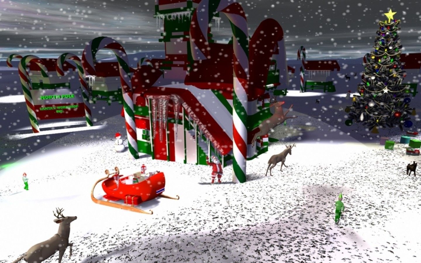 Northpole Christmas Wallpapers [hd] - High Resolution Merry Christmas Santa Hd , HD Wallpaper & Backgrounds