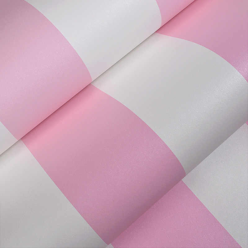 Modern Pink Blue White Stripe Wallpaper For Kids Room - Silk , HD Wallpaper & Backgrounds