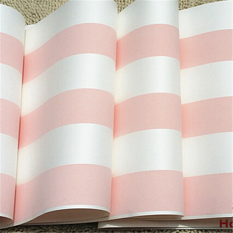 Beibehang Simple Style D Stripe Wallpaper For Walls - Pink And Cream Striped , HD Wallpaper & Backgrounds