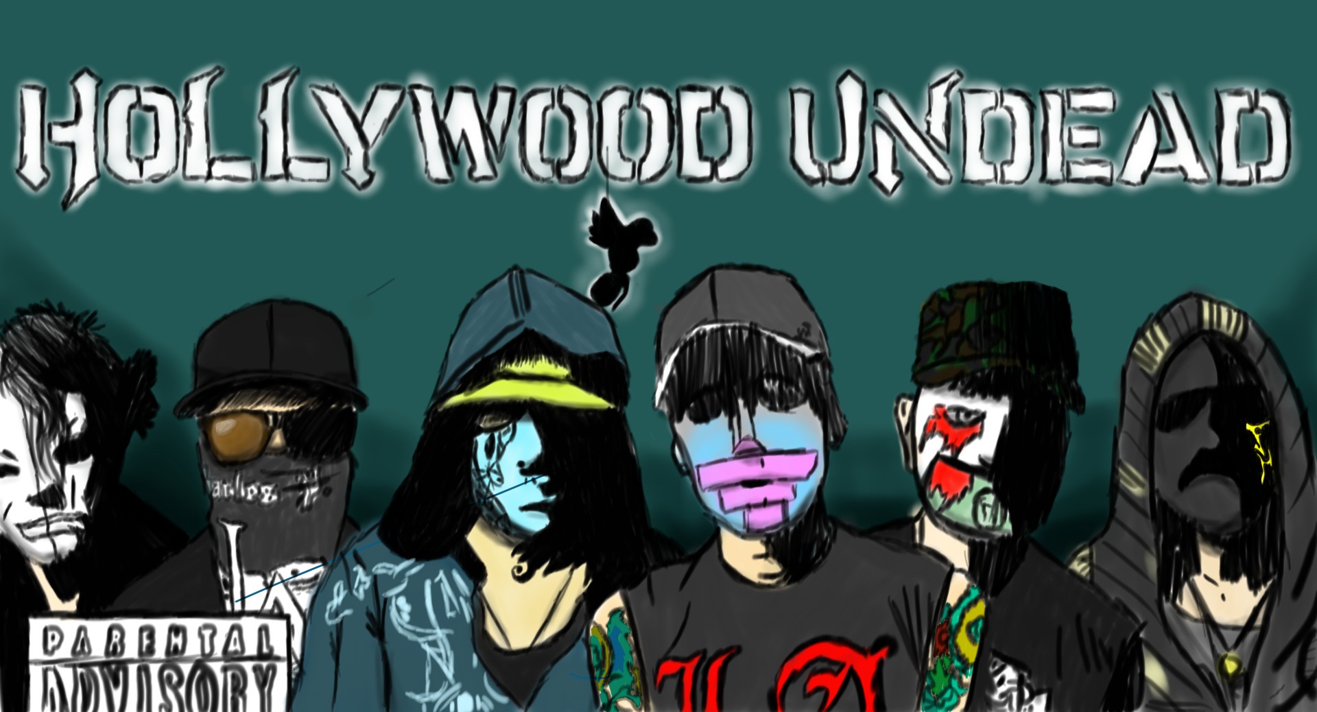 Free Hollywood Undead Picture Background Photos High - Hollywood Undead 2017 Fanart , HD Wallpaper & Backgrounds
