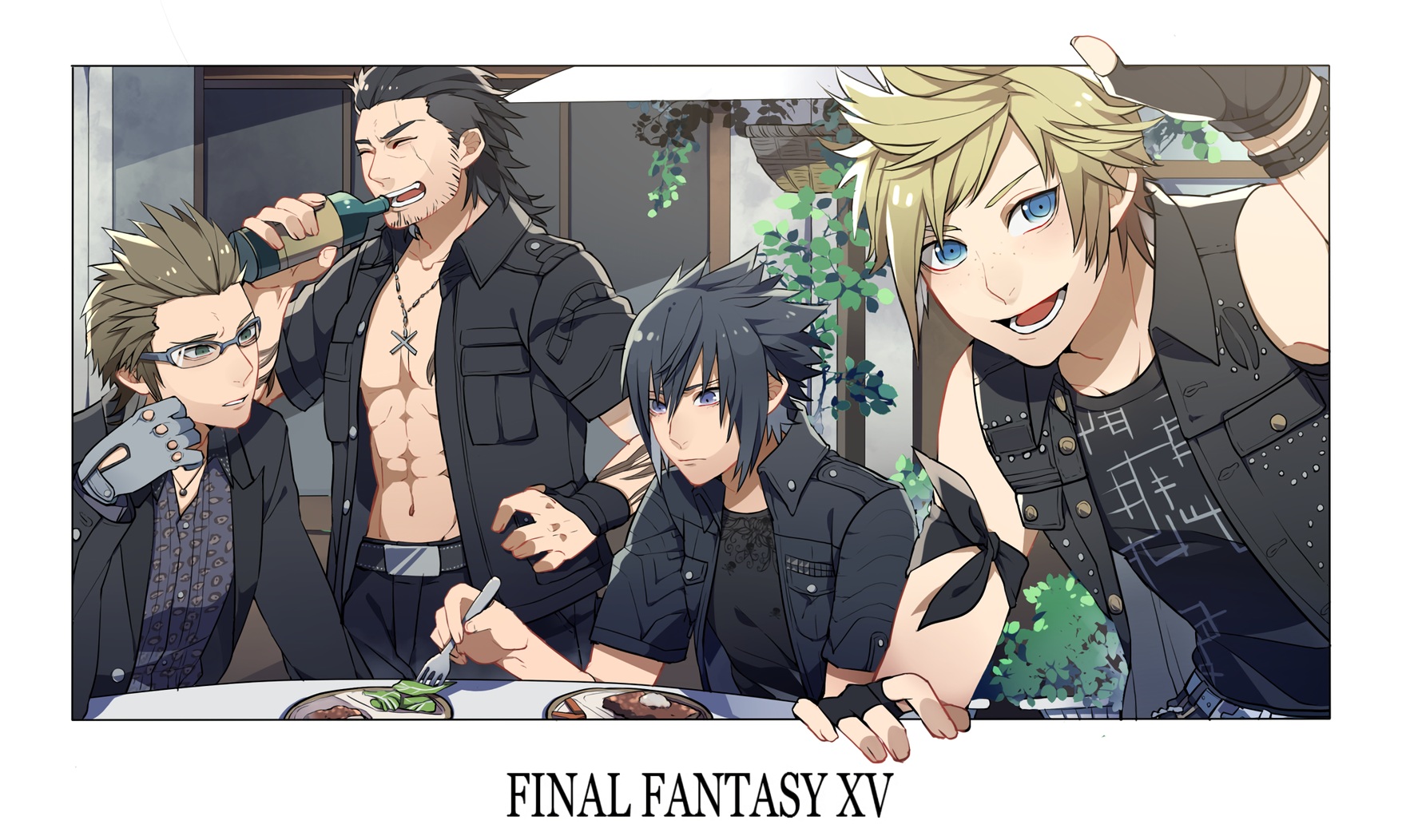 Zeppie Achtergrond Called Ffxv - Final Fantasy Noctis Ignis Gladio Prompto , HD Wallpaper & Backgrounds