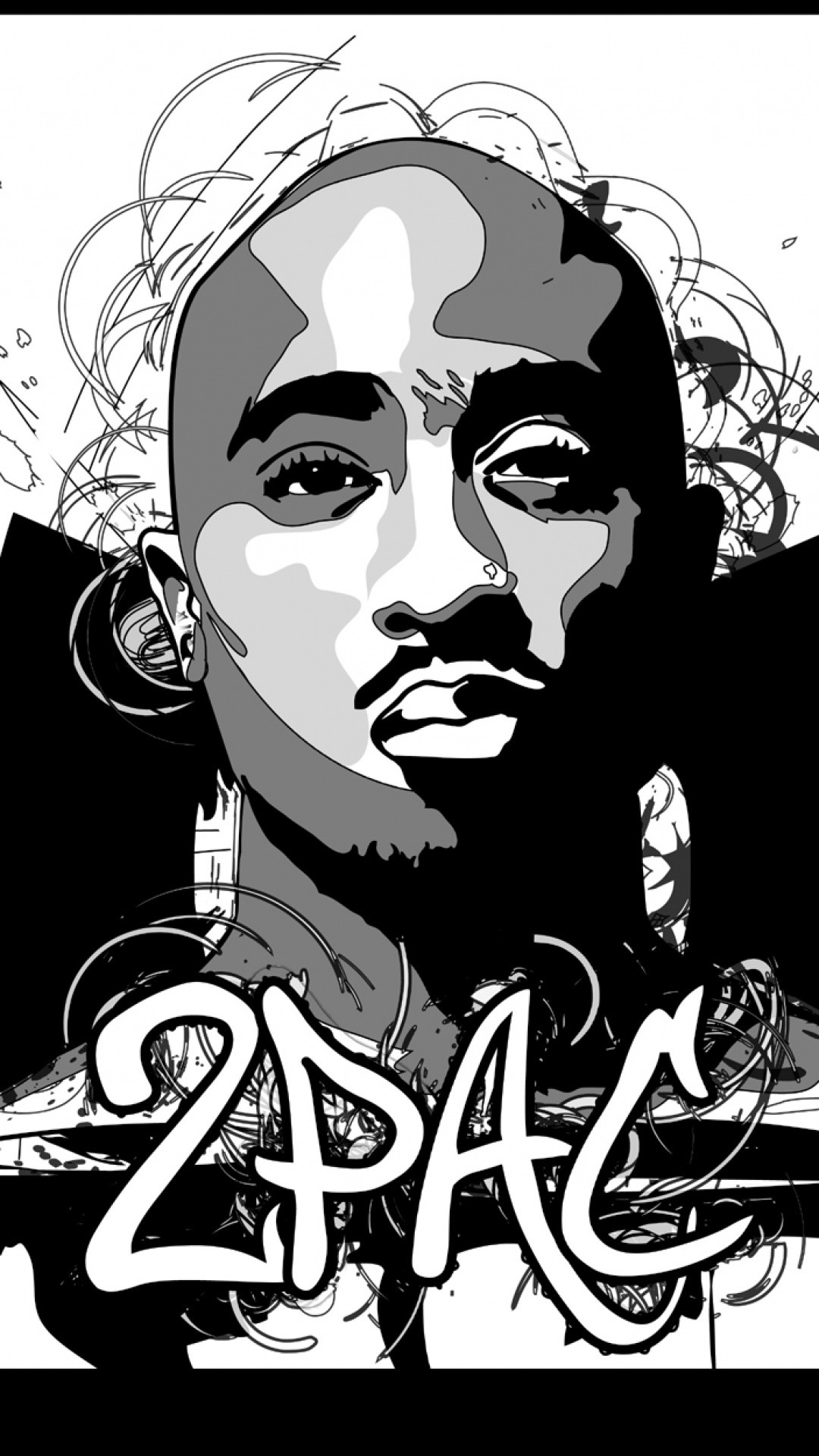 2pac Download Wallpaper For Iphone - Thug Life Tupac Logo , HD Wallpaper & Backgrounds