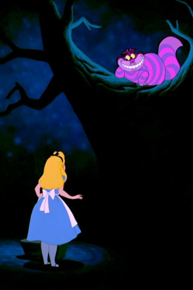 Alice In Wonderland Alice And Cheshire Cat , HD Wallpaper & Backgrounds