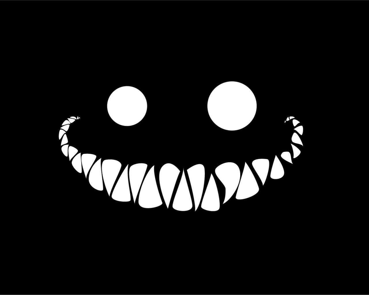 High Resolution Dark Hd Wallpaper Id - Creepy Smile Black And White , HD Wallpaper & Backgrounds