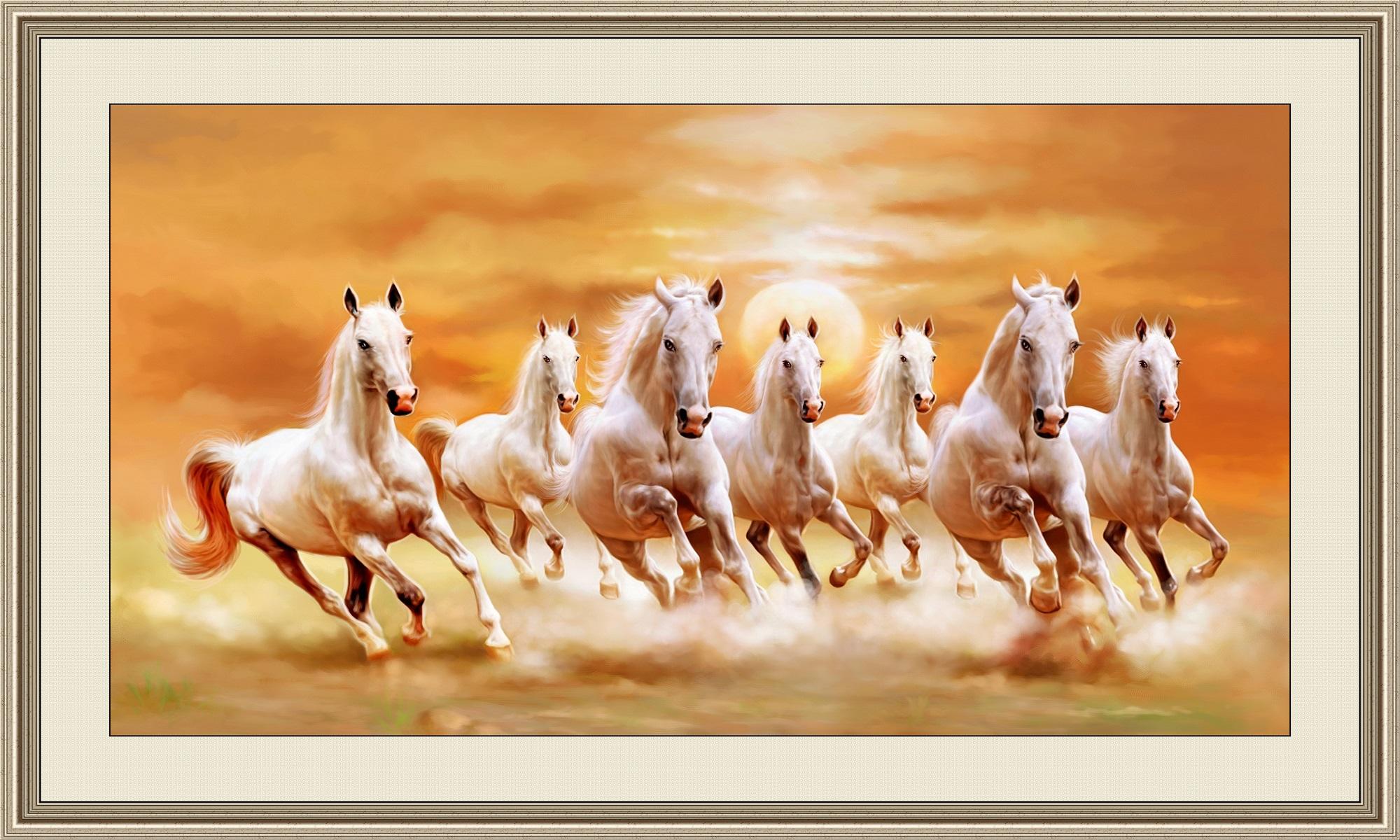 Seven White Horses Wallpaper - Running Horse Wallpaper High Resolution , HD Wallpaper & Backgrounds