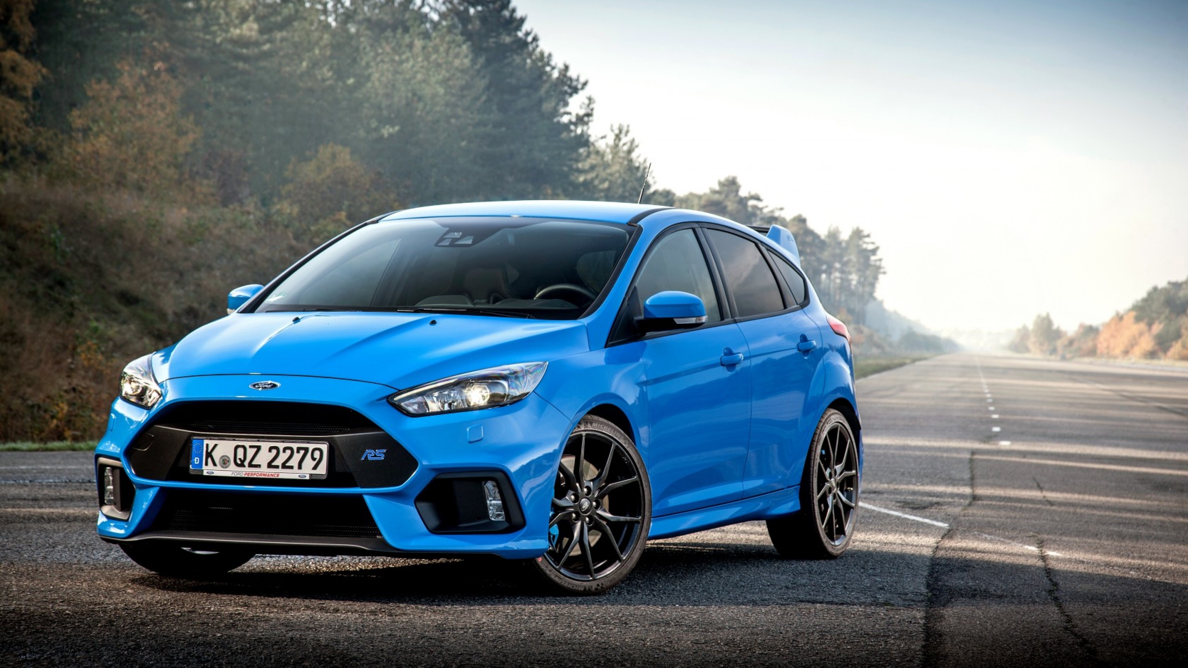 Preview Wallpaper Ford, Focus, Rs, Blue, Side View - Ford Focus Rs Mk3 , HD Wallpaper & Backgrounds