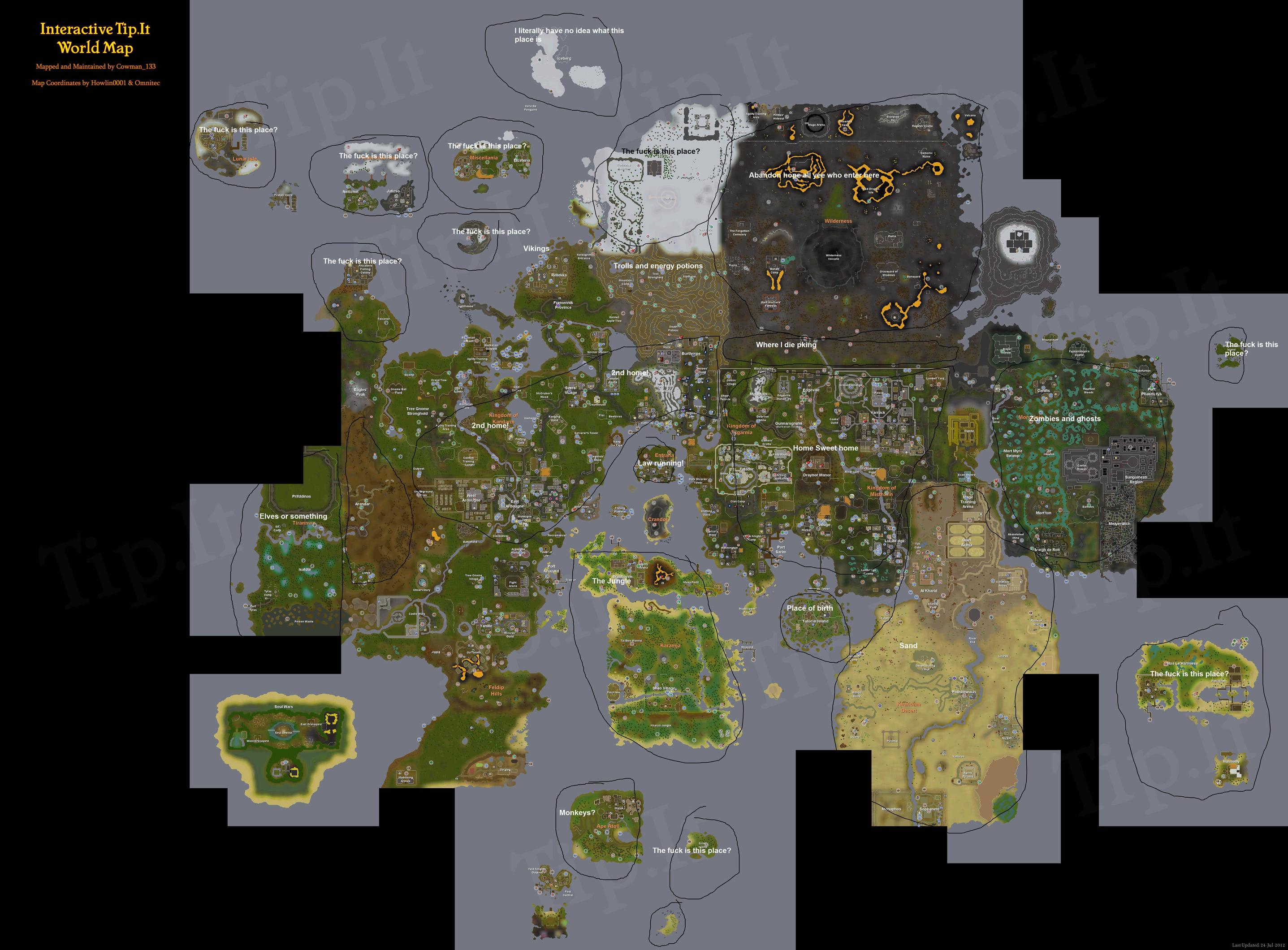 Old School Runescape Wallpaper Inside Osrs World Map - Runescape World Map 2019 , HD Wallpaper & Backgrounds