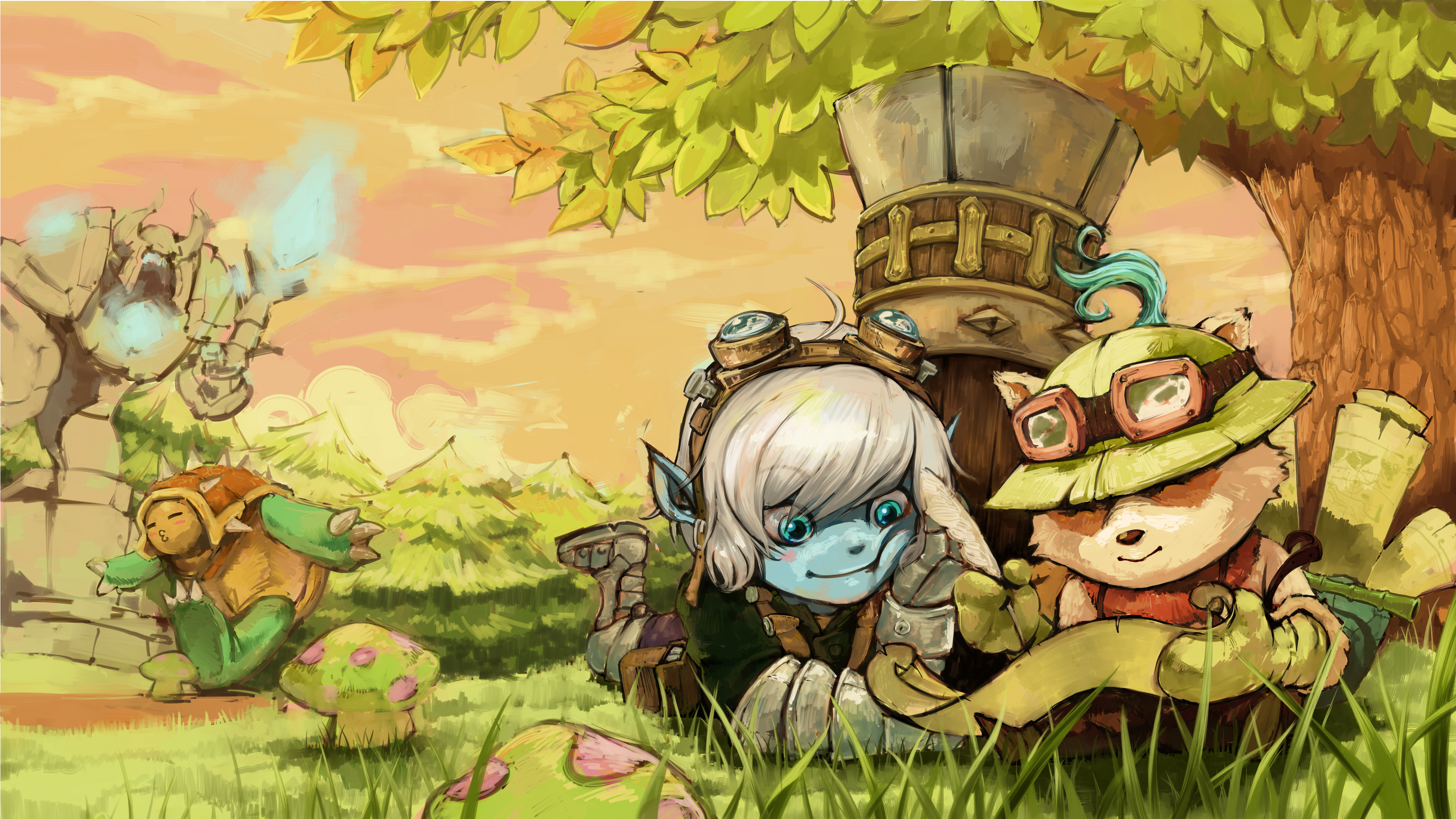 Teemo Wallpaper, Paint - League Of Legends Teemo And Tristana , HD Wallpaper & Backgrounds