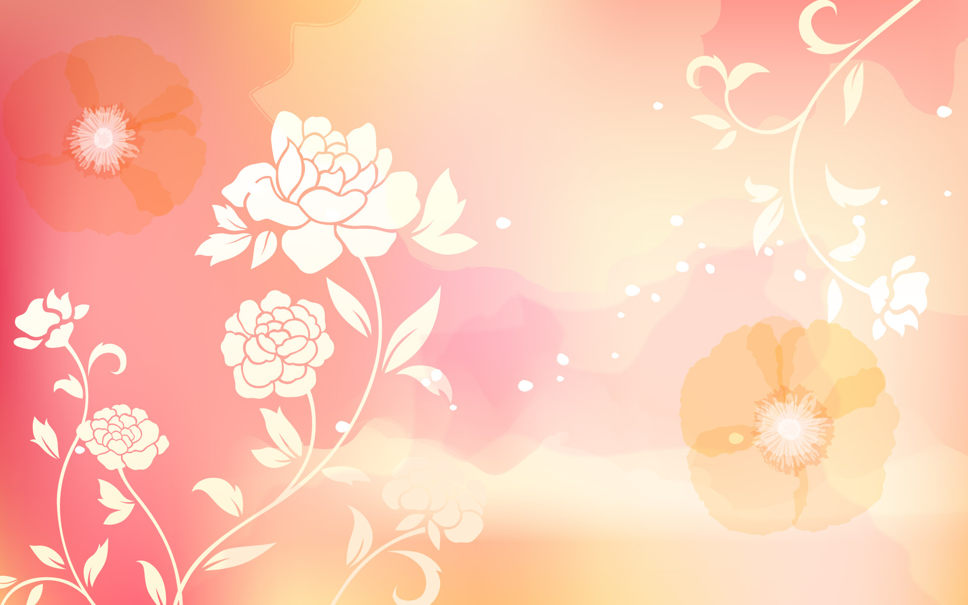 11920x1080p Flower Full Hd Wallpapers - Flower Background Light Orange , HD Wallpaper & Backgrounds