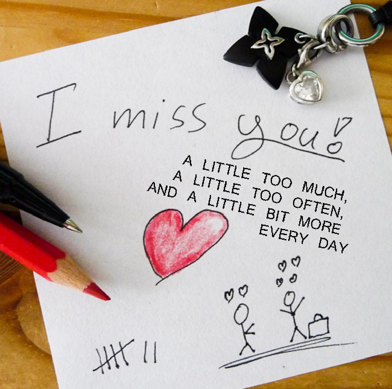 I Miss You Handwritten Note - Miss You With Love , HD Wallpaper & Backgrounds
