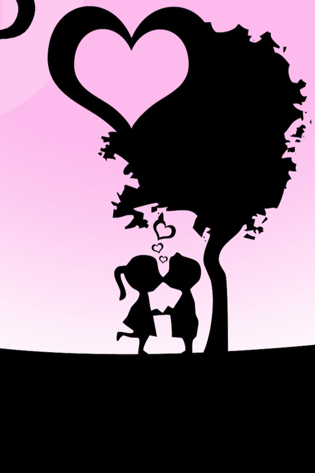 Sweet Cute Love Wallpapers Group - Boy Girl Kissing Silhouette , HD Wallpaper & Backgrounds
