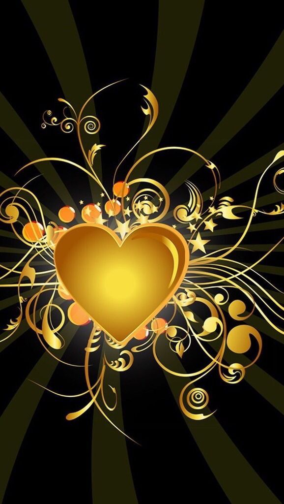 Iphone Wallpaper Ideas - Gold Heart Wallpaper Iphone , HD Wallpaper & Backgrounds