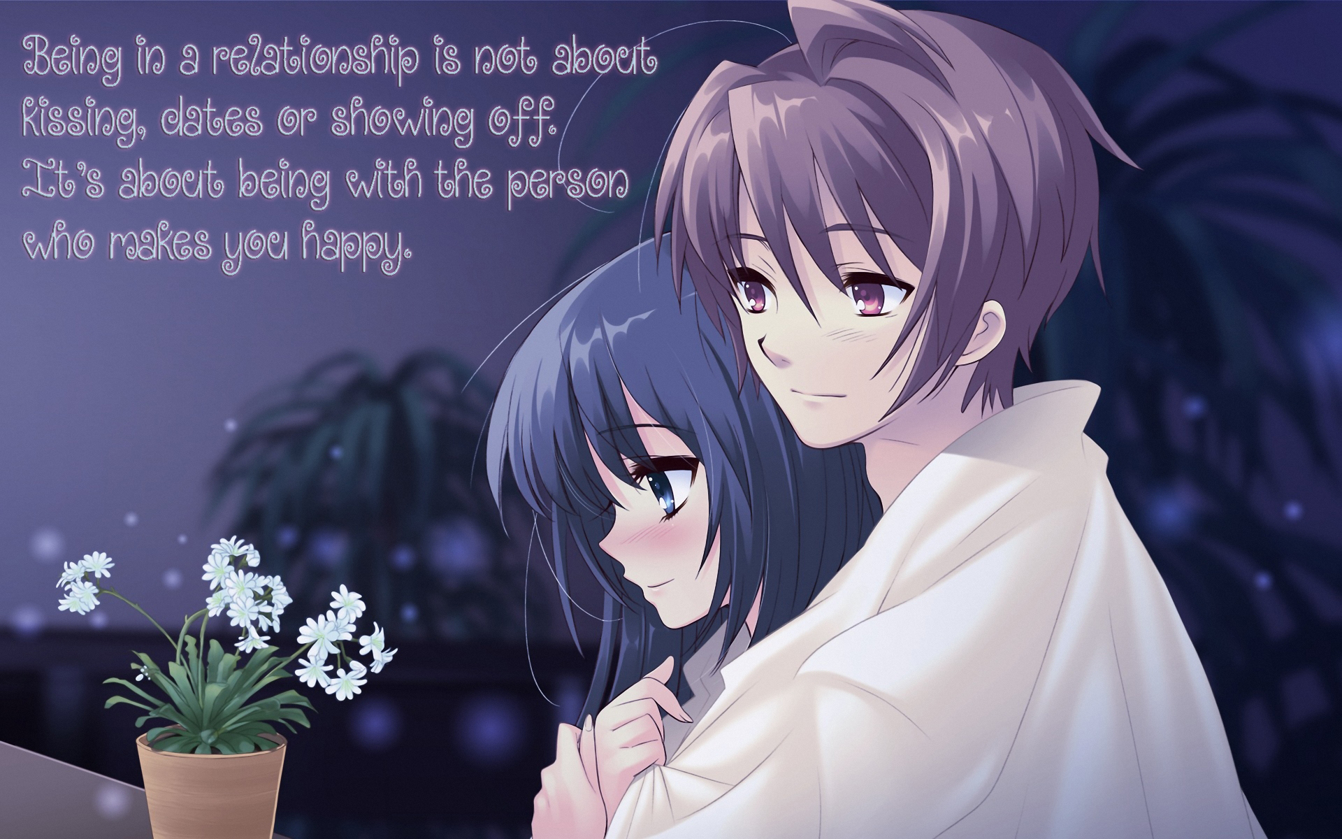 Cute Anime Couple Hugging - Cute Anime Couples In Love , HD Wallpaper & Backgrounds