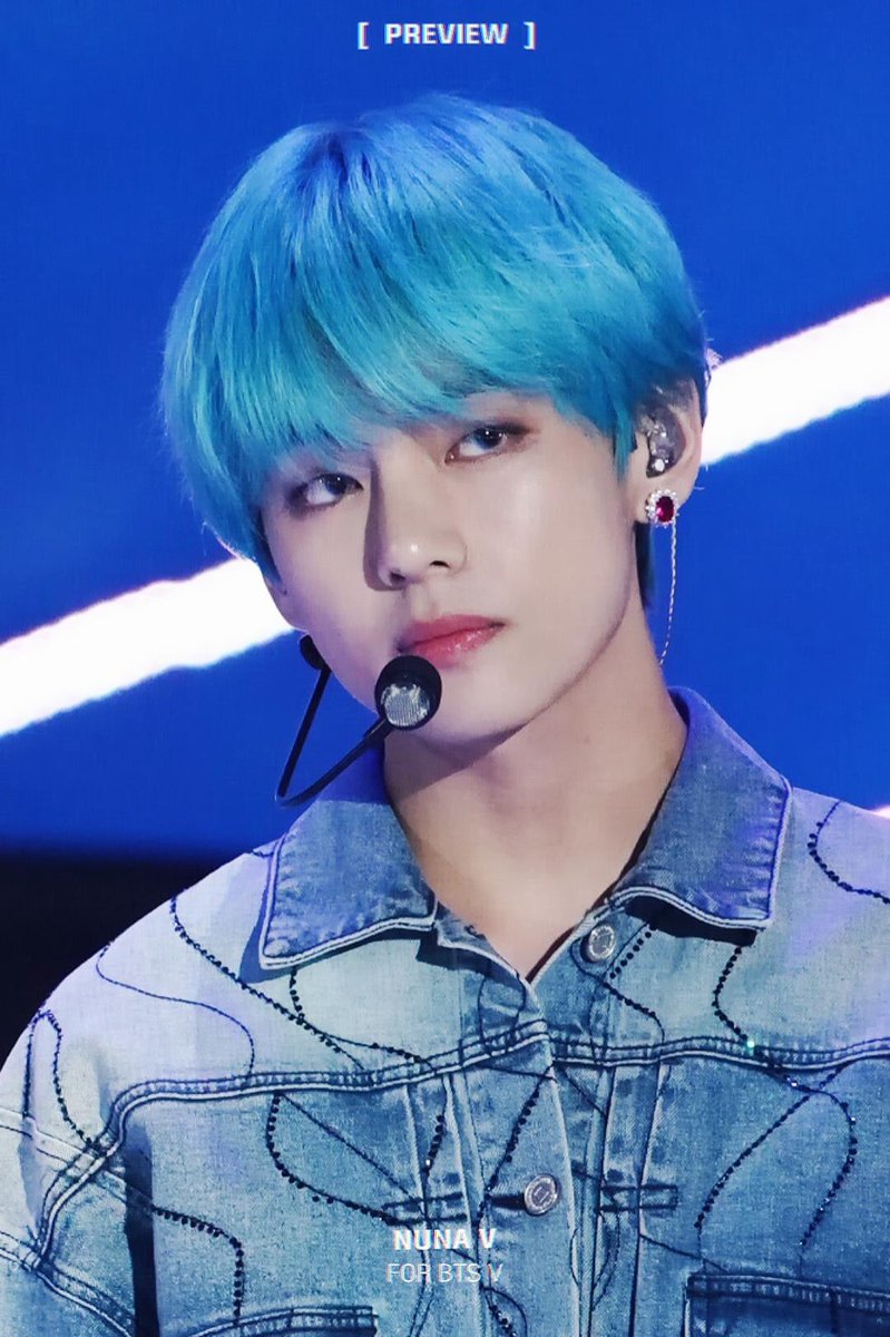 @starmometer I Vote For - Kim Taehyung Blue Hair , HD Wallpaper & Backgrounds