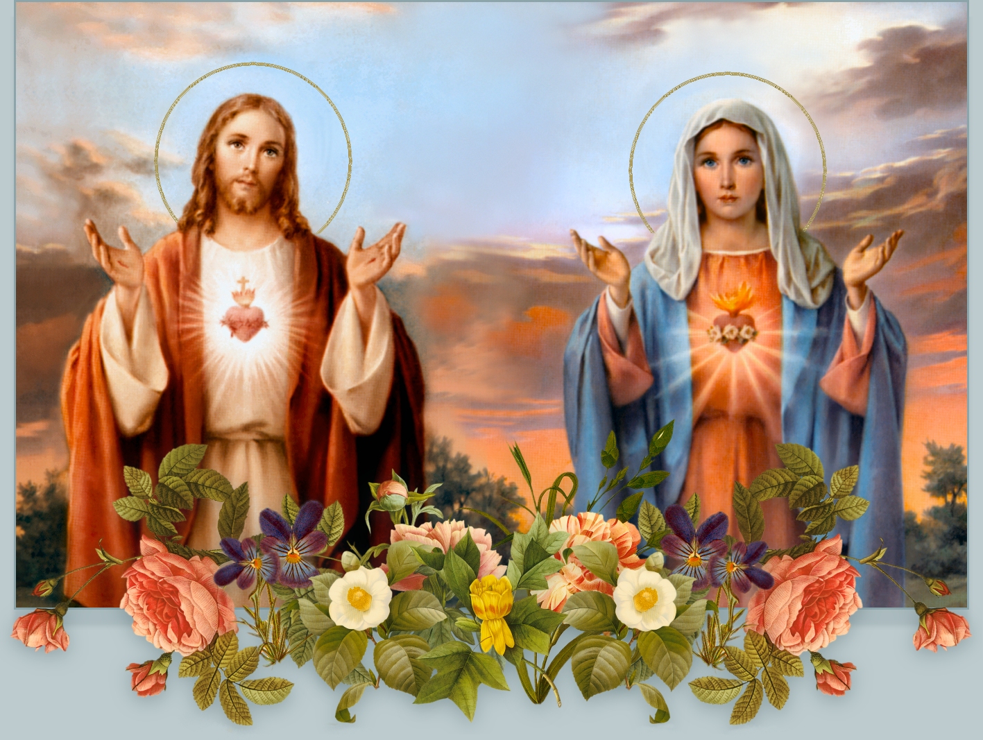 Mama Mary And Jesus , HD Wallpaper & Backgrounds