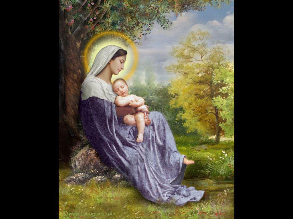Jesus Christ Mother Mary Wallpapers Wallpapersafari - Goddess Mary With Baby Jesus , HD Wallpaper & Backgrounds