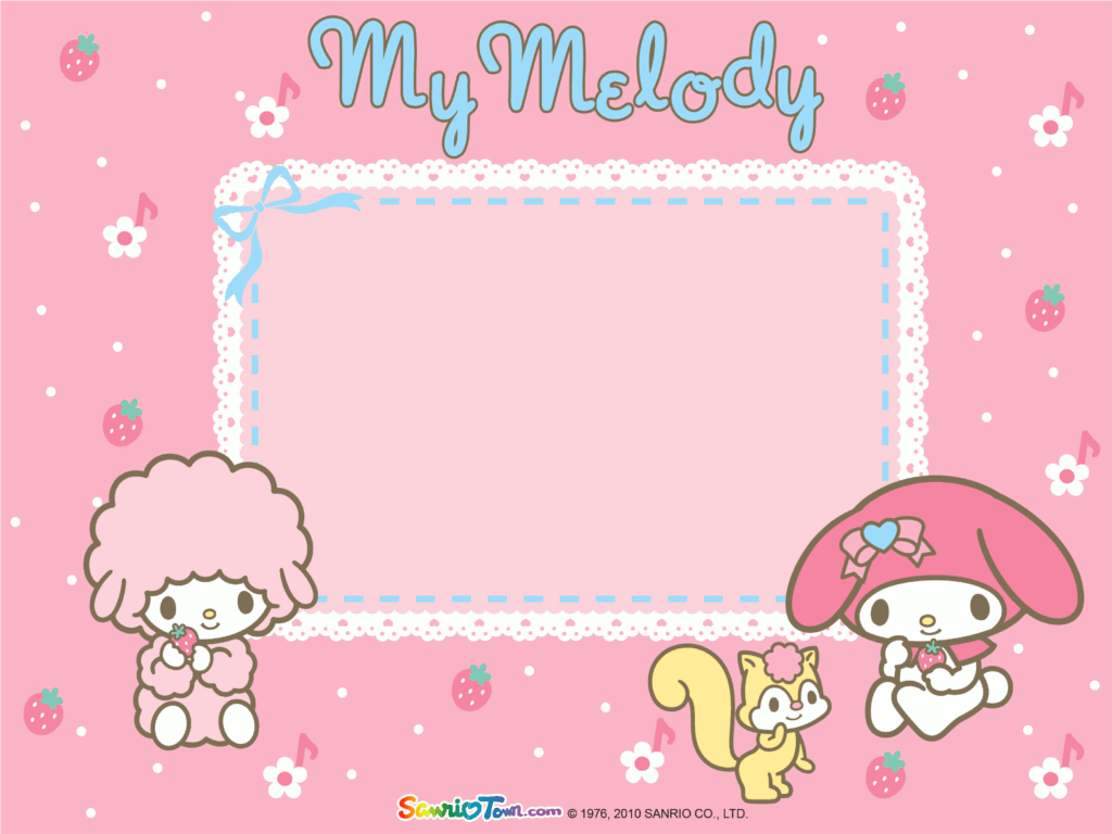 Latest On The Top - My Melody Pink Frame , HD Wallpaper & Backgrounds
