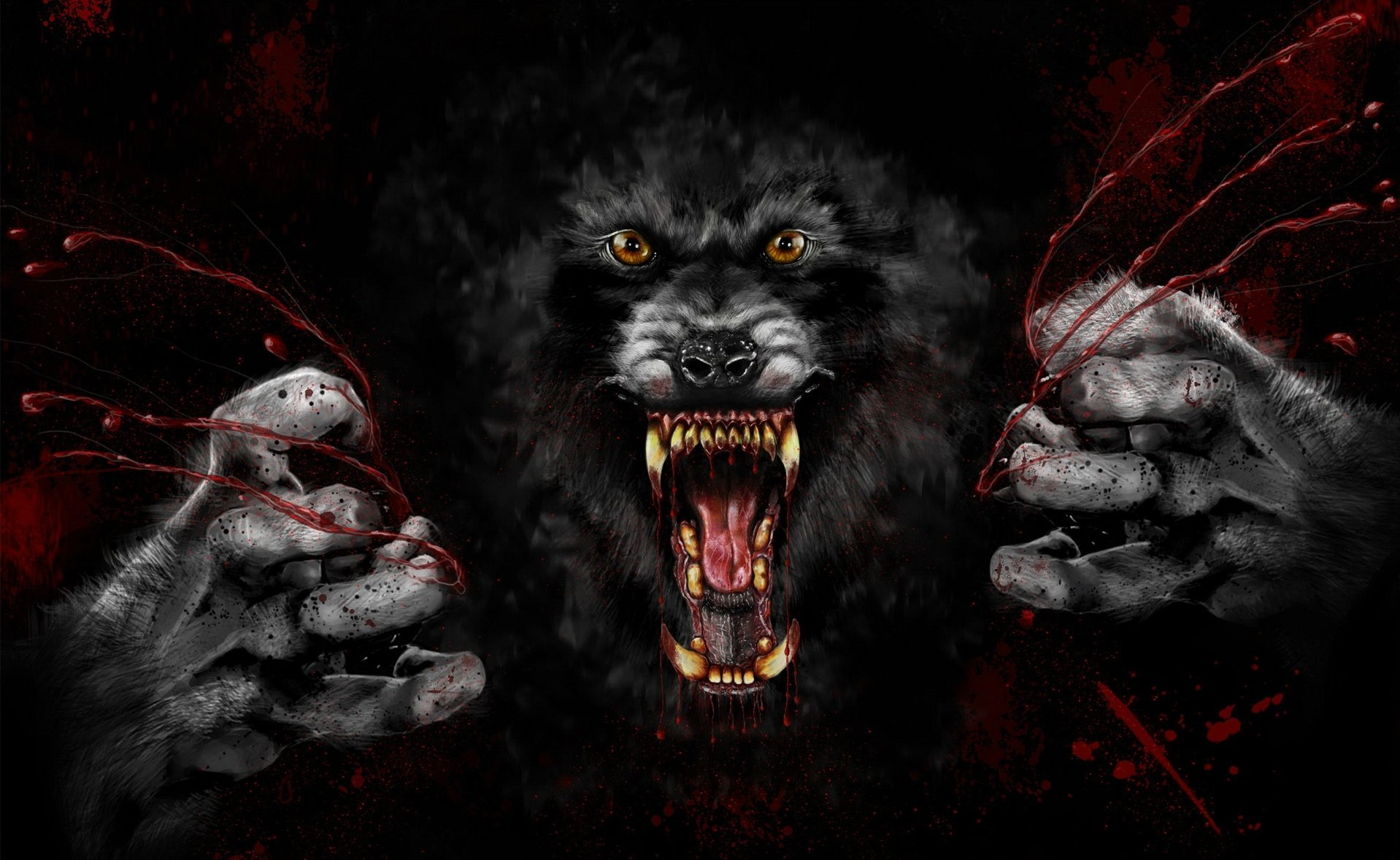 Hd Wallpaper - Dark Werewolf Wallpaper Hd , HD Wallpaper & Backgrounds