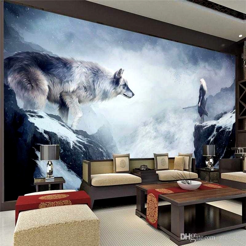 Fresh Fantasy Ice World Wolf Wallpaper Animal Wallpaper - Wolf Wallpaper For Walls , HD Wallpaper & Backgrounds