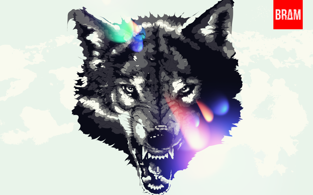 Black And White Wolf Wallpaper - Wolf Wallpaper Png , HD Wallpaper & Backgrounds