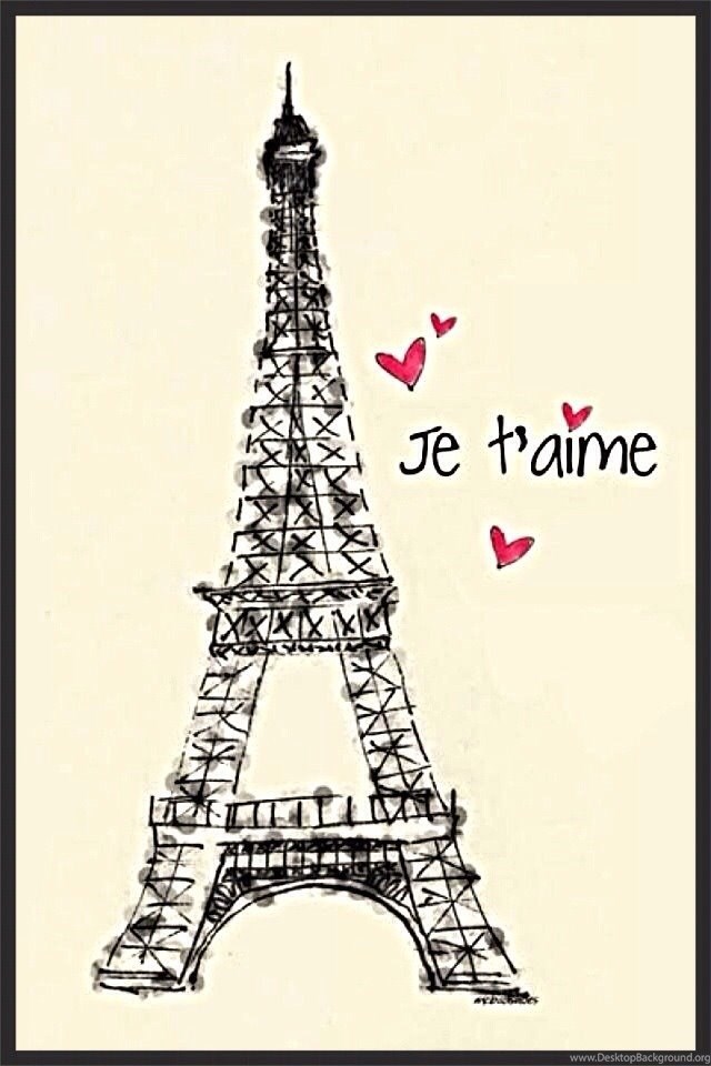 Background Cute For Your Phone - Je T Aime Eiffel Tower , HD Wallpaper & Backgrounds