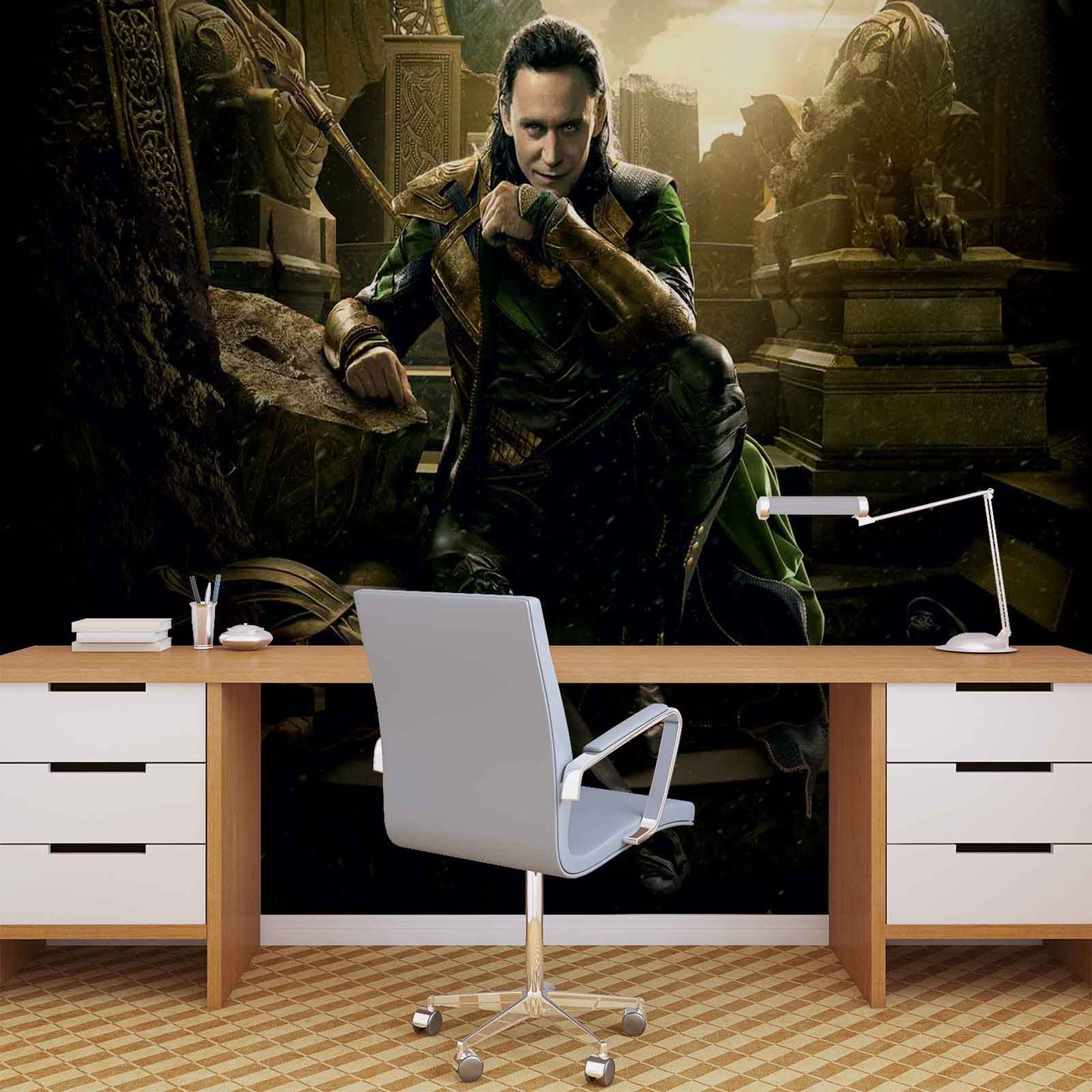 Marvel Avengers Loki Wallpaper Mural - Avengers Enemies , HD Wallpaper & Backgrounds