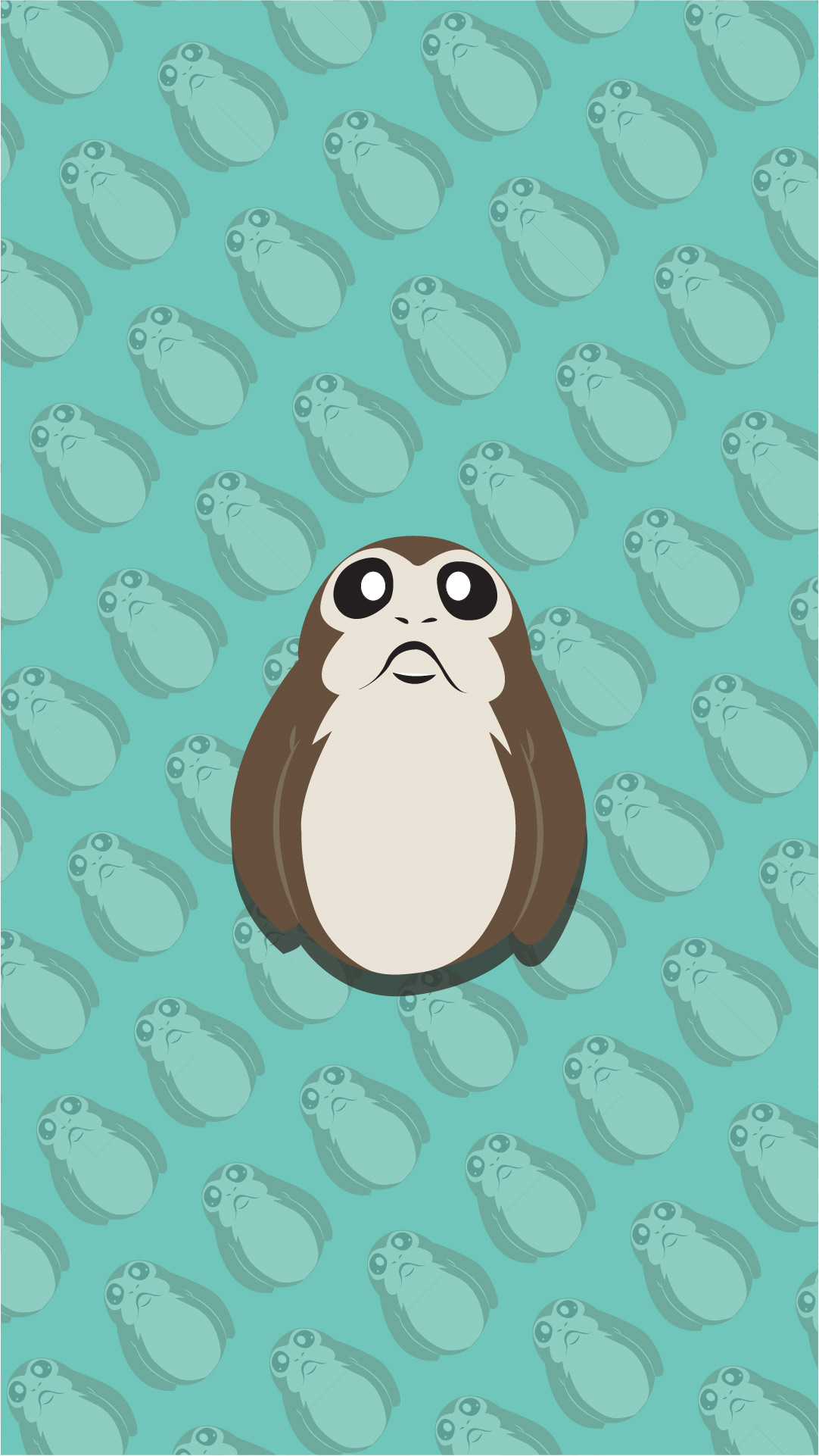 Bring Some Galactic Style To Your Mobile Device With - Iphone Porg Star Wars Background , HD Wallpaper & Backgrounds