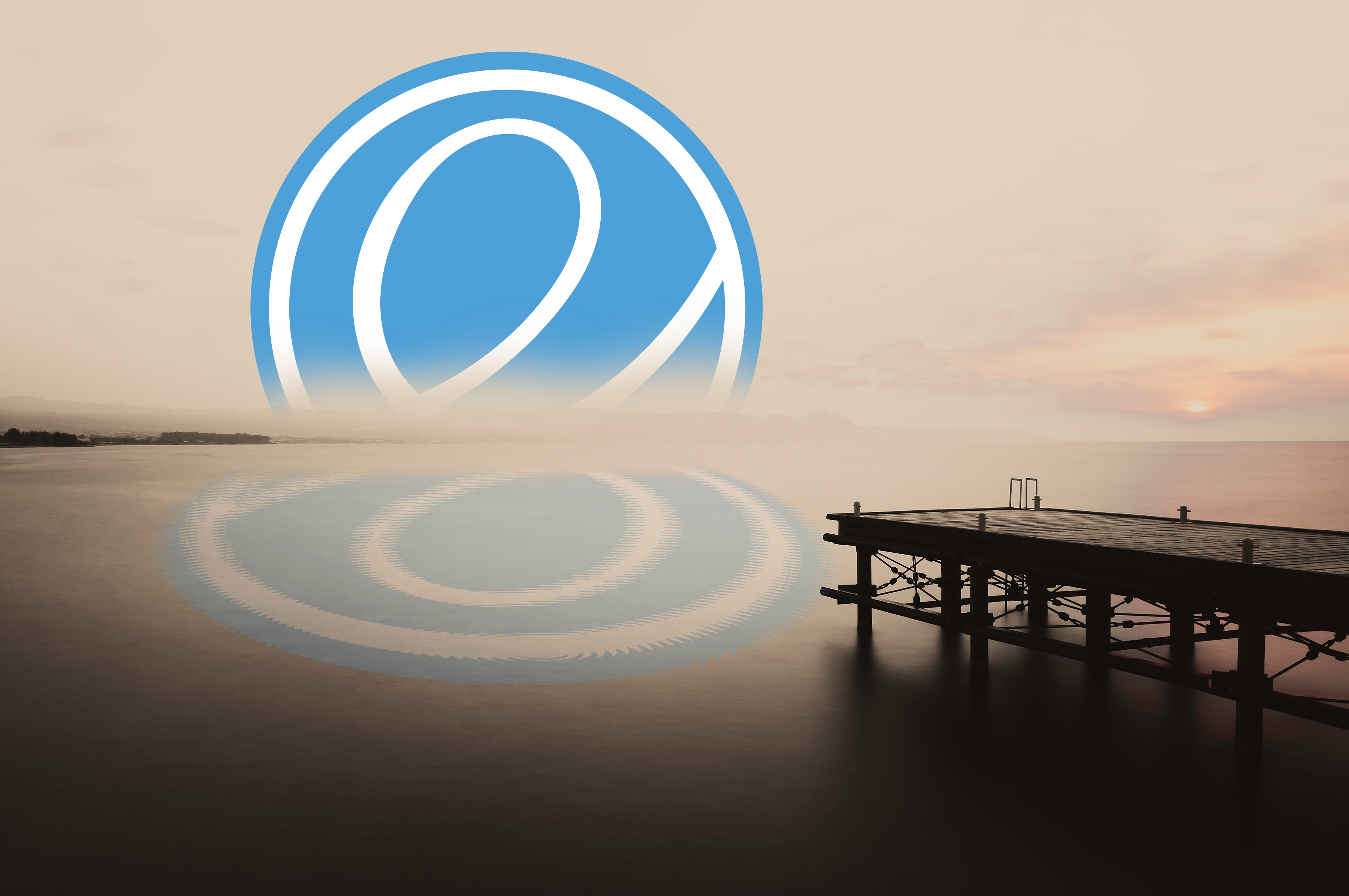I Draw A Elementary Os Logo Copy Blow How Water Wave - Pier , HD Wallpaper & Backgrounds
