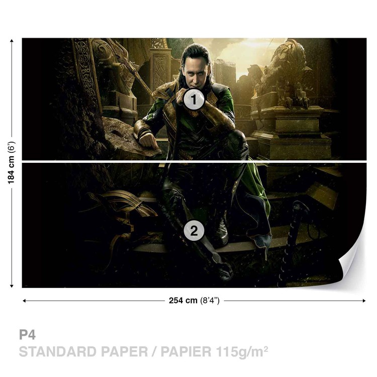 Marvel Avengers Loki Wallpaper Mural - Loki Sieu Anh Hung , HD Wallpaper & Backgrounds
