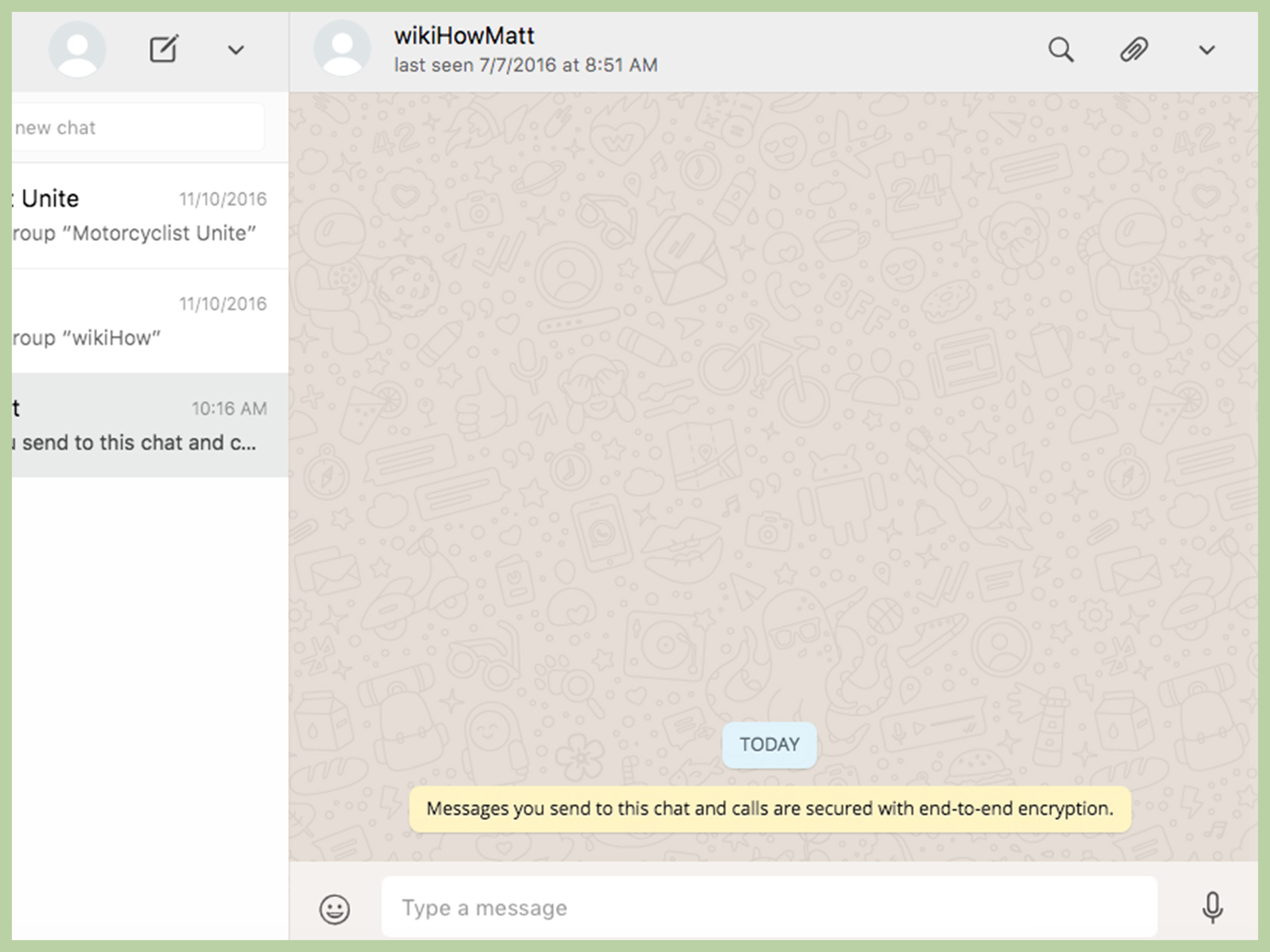 Wallpaper Chat Whatsapp - Empty Whatsapp Chat Window , HD Wallpaper & Backgrounds