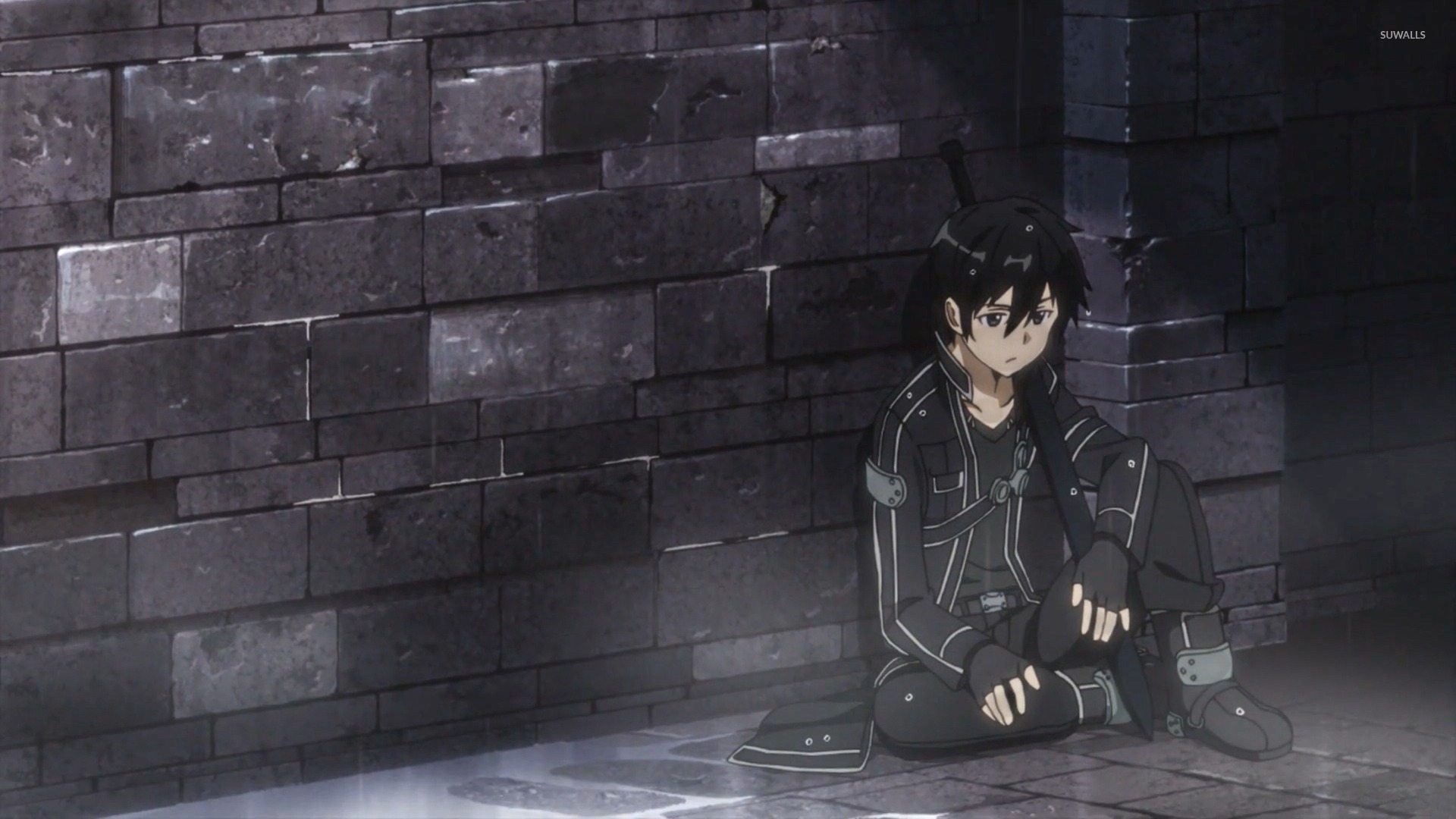 Sword Art Online Wallpaper - Kirito Sad , HD Wallpaper & Backgrounds