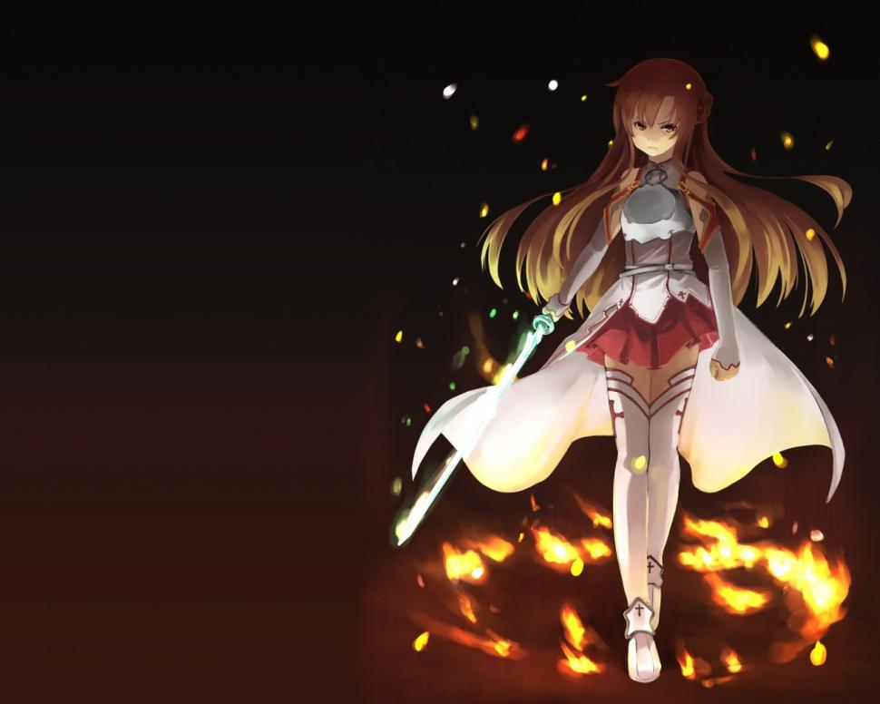 Yuuki Asuna, Sword Art Online, Weapon, Sword, Anime - Sword Art Online Asuna , HD Wallpaper & Backgrounds