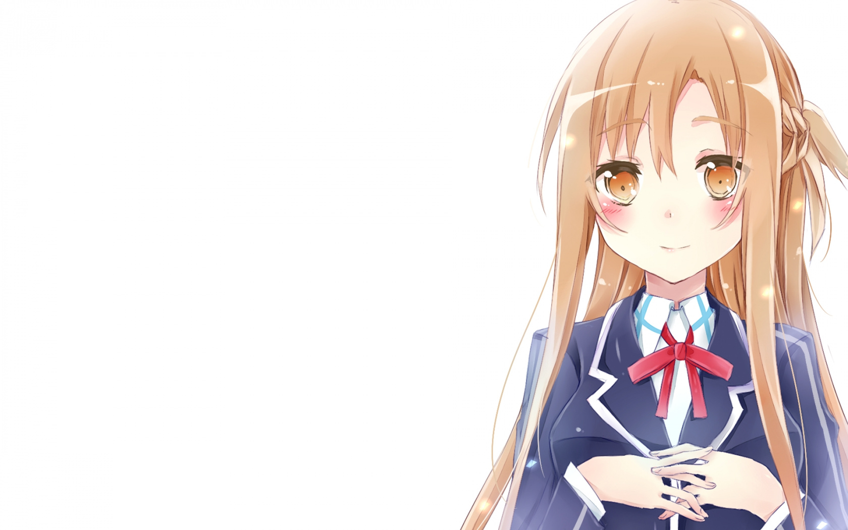 Wallpaper Blonde Anime Girl, Yuuki Asuna, Sword Art - アスナ イラスト 制服 , HD Wallpaper & Backgrounds