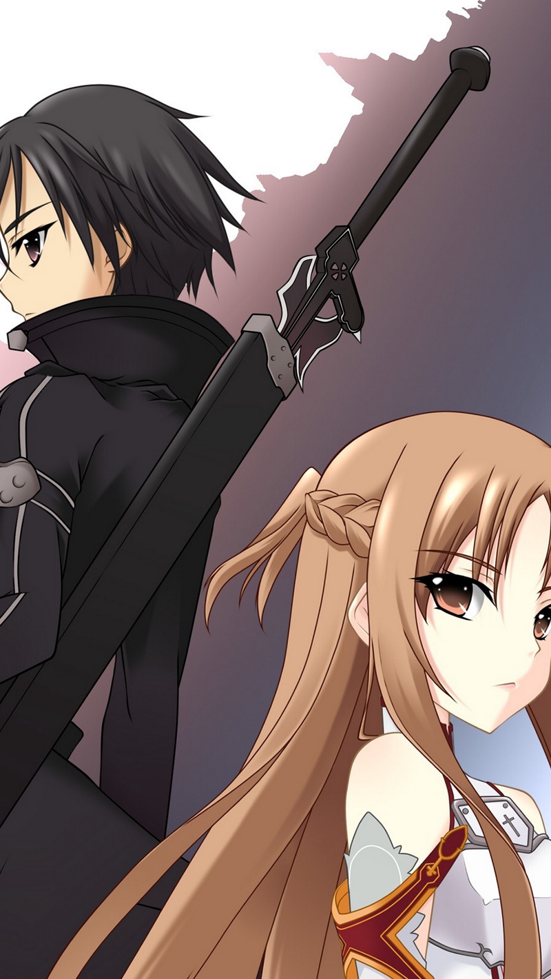 Wallpaper Sword Art Online, Asuna Yuuki, Kazuto Kirigaya - Sword Art Online Android Background , HD Wallpaper & Backgrounds