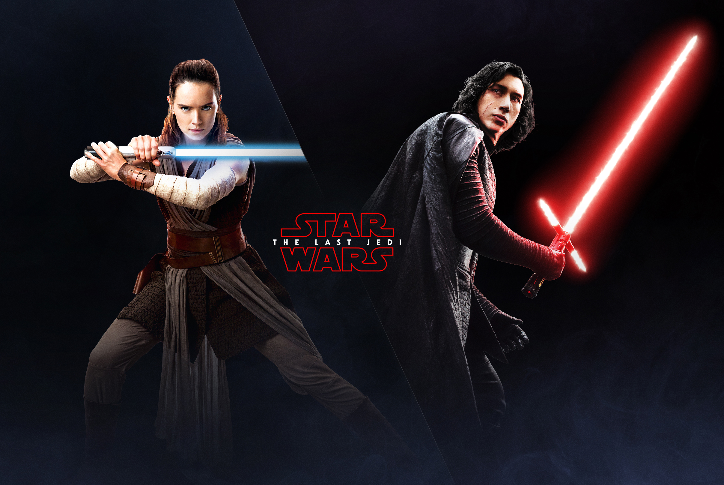 The Last Jedi Wallpaper Rey And Kylo Ren Ea Battlefront - Star Wars Last Jedi Rey , HD Wallpaper & Backgrounds