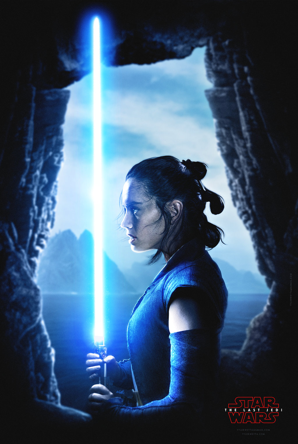 #lightsaber, #rey , #star Wars - Last Jedi Rey Poster , HD Wallpaper & Backgrounds