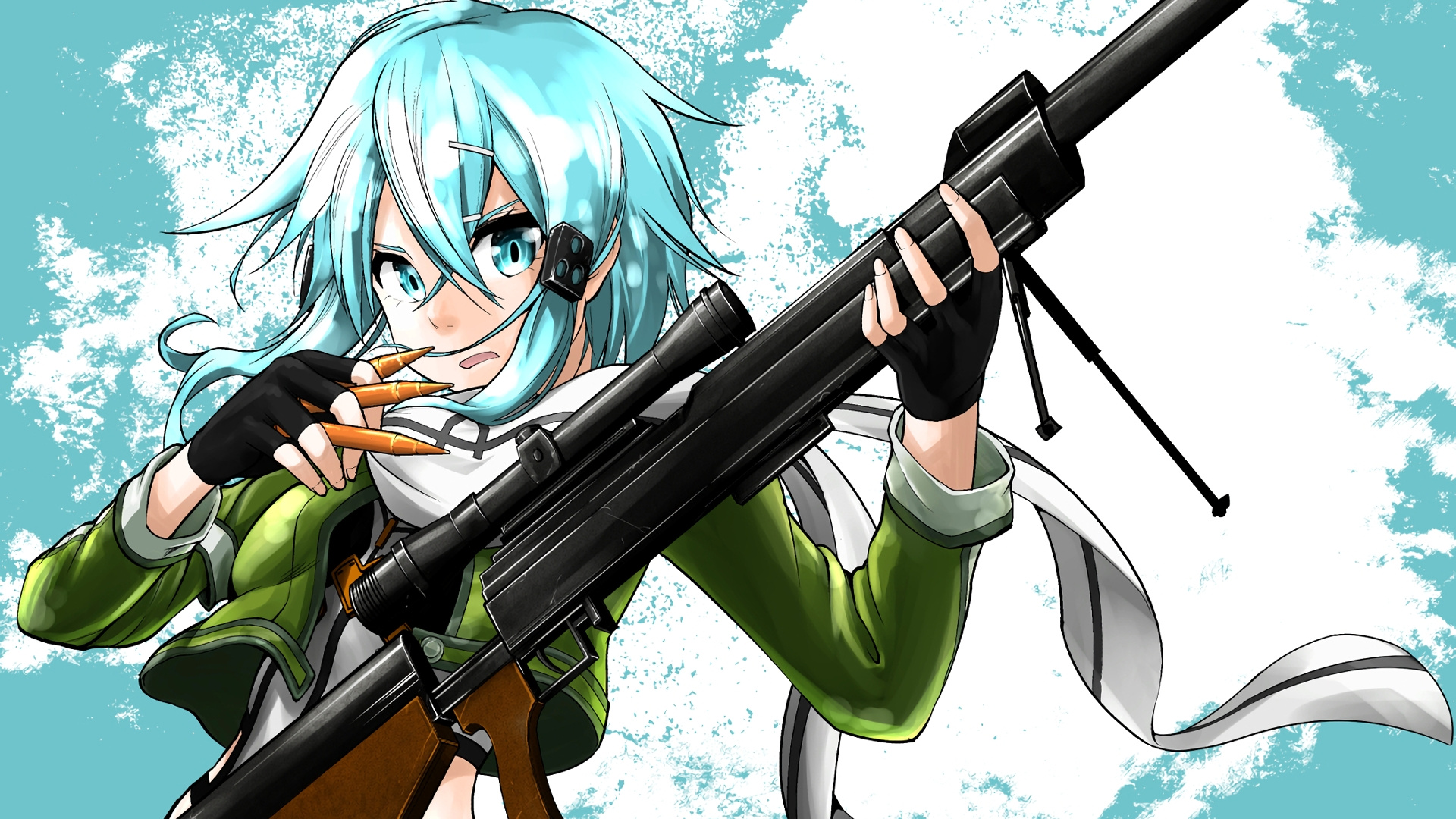 Wallpaper Asada Shino, Sinon With Gun Anime - Asada Shino Sinon Ggo , HD Wallpaper & Backgrounds