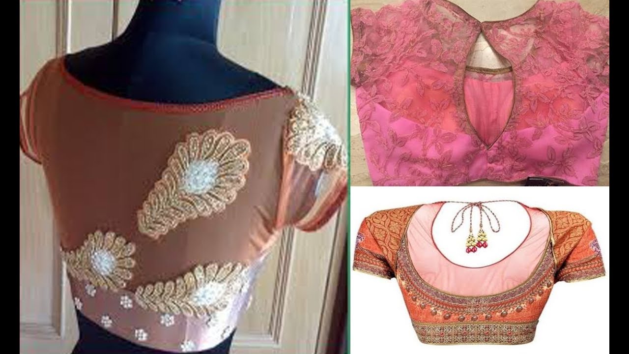 Net Wale Blouse Ke Gale Ki Design - Net Pattern Blouse Design , HD Wallpaper & Backgrounds