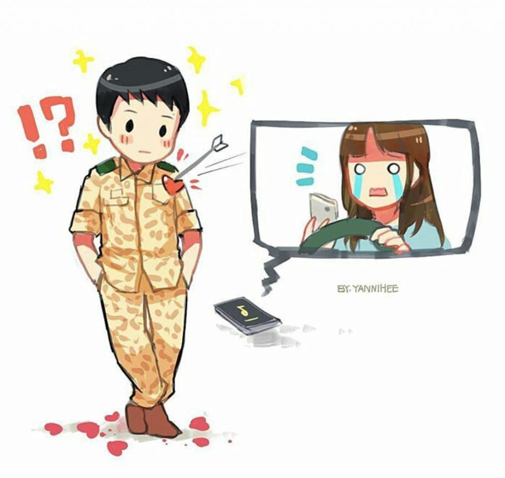 Descendants Of The Sun Wallpaper Iphone - ตัว การ์ตูน ซี รี่ ย์ เกาหลี , HD Wallpaper & Backgrounds