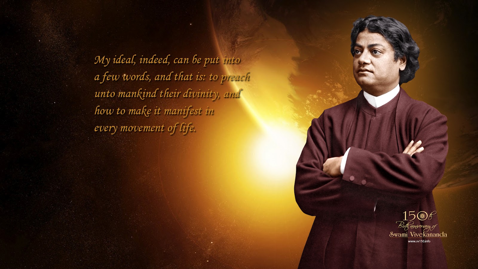 5 Inspirational Quotes By Swami Vivekananda - Swami Vivekananda Wallpapers 1080p , HD Wallpaper & Backgrounds